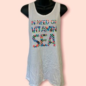 Retro OP swim cover-up tank top tunic